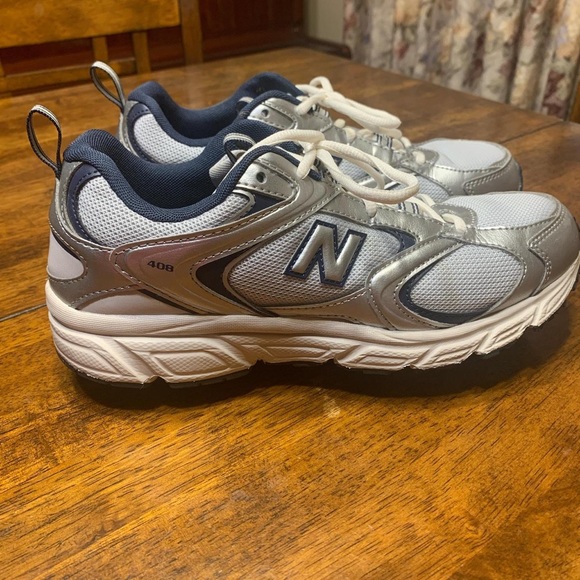 New Balance 408 silver and navy size 9 GUC - Picture 3 of 5